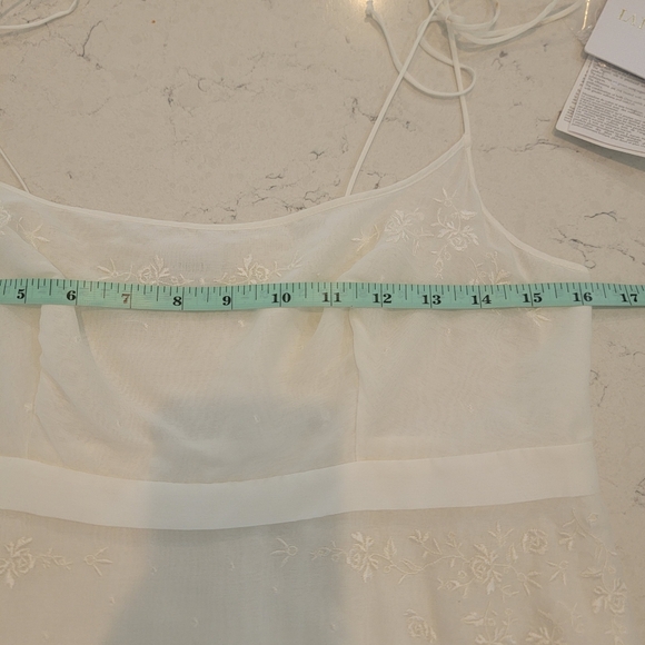 La Perla Ballet blanc fairy gown voile string tie strap silk ivory white size M - Picture 13 of 16